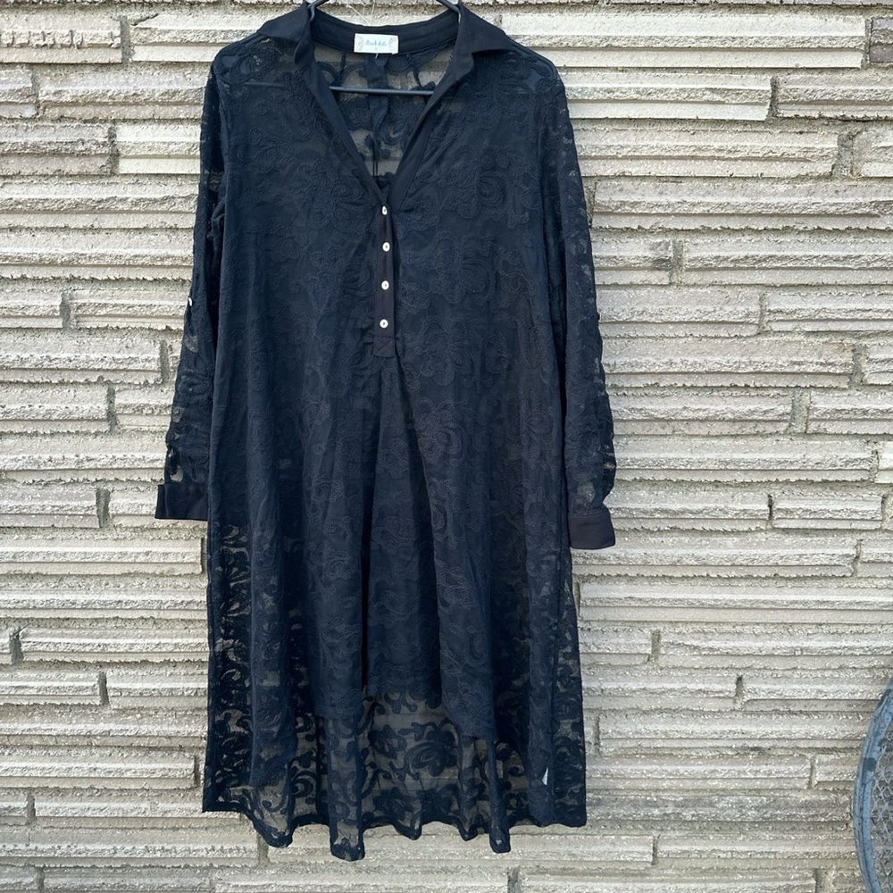Altard State Black Lace Dress / Coverup Womens Sz S